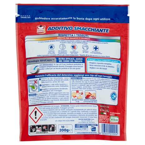 Omino Bianco Additivo Smacchiante IdroCaps 10 caps 200 g